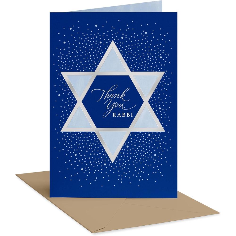 image:imageAmerican Greetings Religious Thank You Card for Rabbi WonderfulStar of David Thanks Rabbi