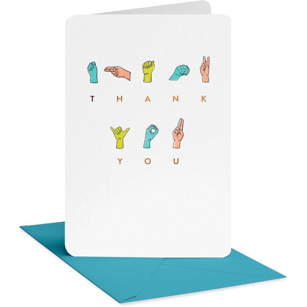 image:imageAmerican Greetings Sign Language Thank You Card Appreciation Card for the Hearing Impaired Being YouASL Thank You