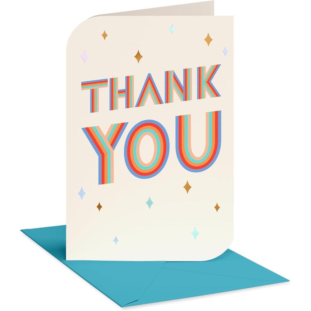 image:imageAmerican Greetings Simple Thank You Card Appreciation Card for Teacher Boss or Coworker Best Possible WayLTG with Stars