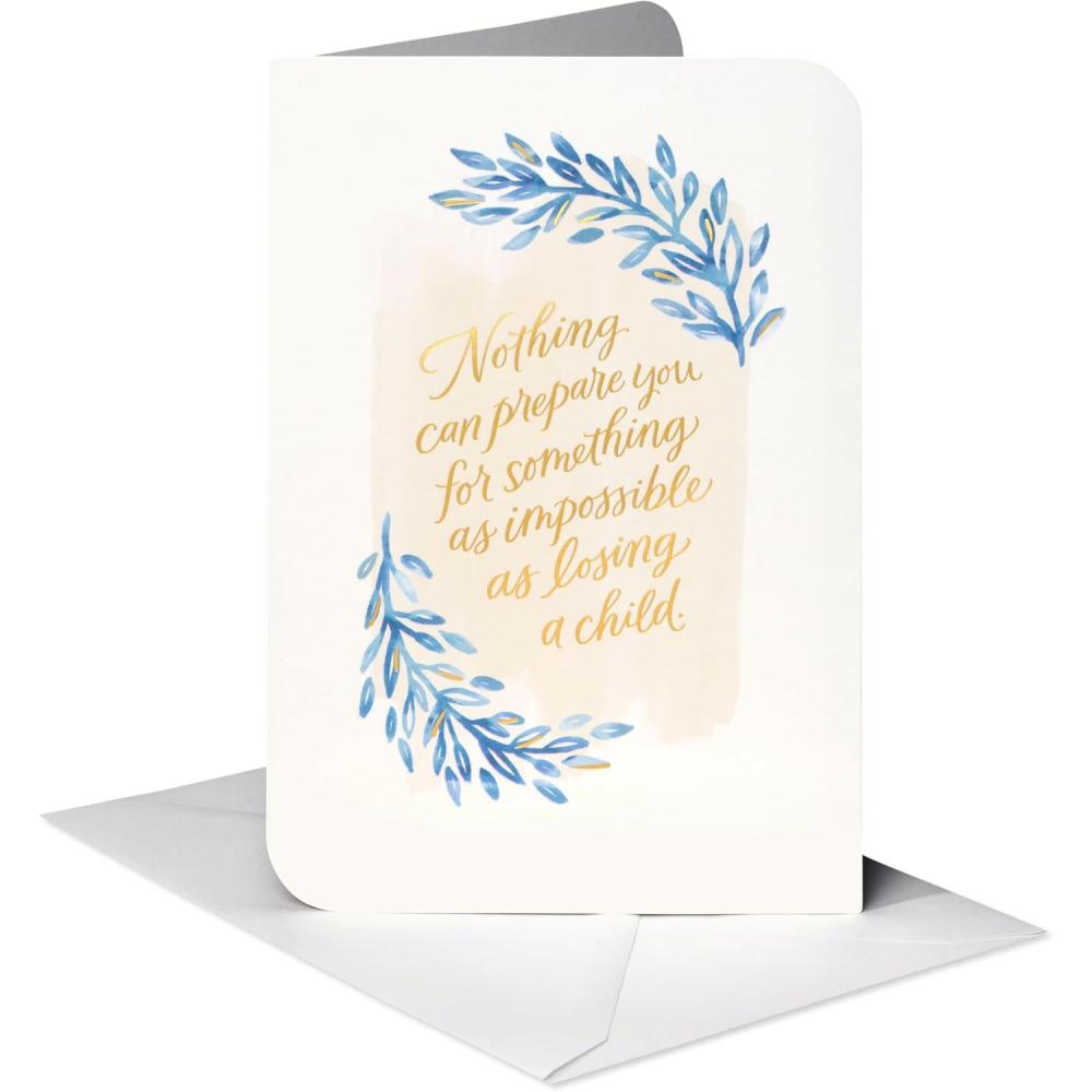 image:imageAmerican Greetings Sympathy Card for Loss of Child Thoughts are With YouBranches With Lettering