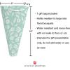 American Greetings Gift Bag for Floral Bouquet with Handles for All Occasion, Hearts(Green Floral)