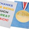 American Greetings Thank You Cards with Envelopes For Coach, Number 1 Coach Medal (8-Count)(Number 1 Coach Medal)
