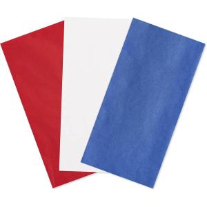 American Greetings 125 Sheets 20 in. x 20 in. Bulk Red, White, and Blue Tissue Paper for All Occasions