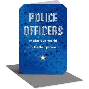 American Greetings EMTs Thank You, First Responder Appreciation Card (Heartfelt Appreciation)(Police Lettering)