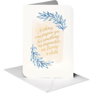 American Greetings Sympathy Card for Loss of Child (Thoughts are With You)(Branches With Lettering)