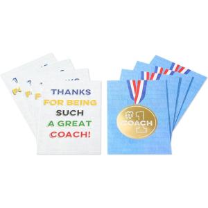 American Greetings Thank You Cards with Envelopes For Coach, Number 1 Coach Medal (8-Count)(Number 1 Coach Medal)