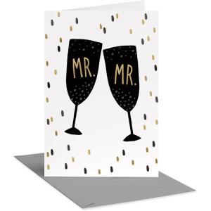 American Greetings Wedding Card for Two Grooms (Happily Ever After)(Mr and Mr Glasses)