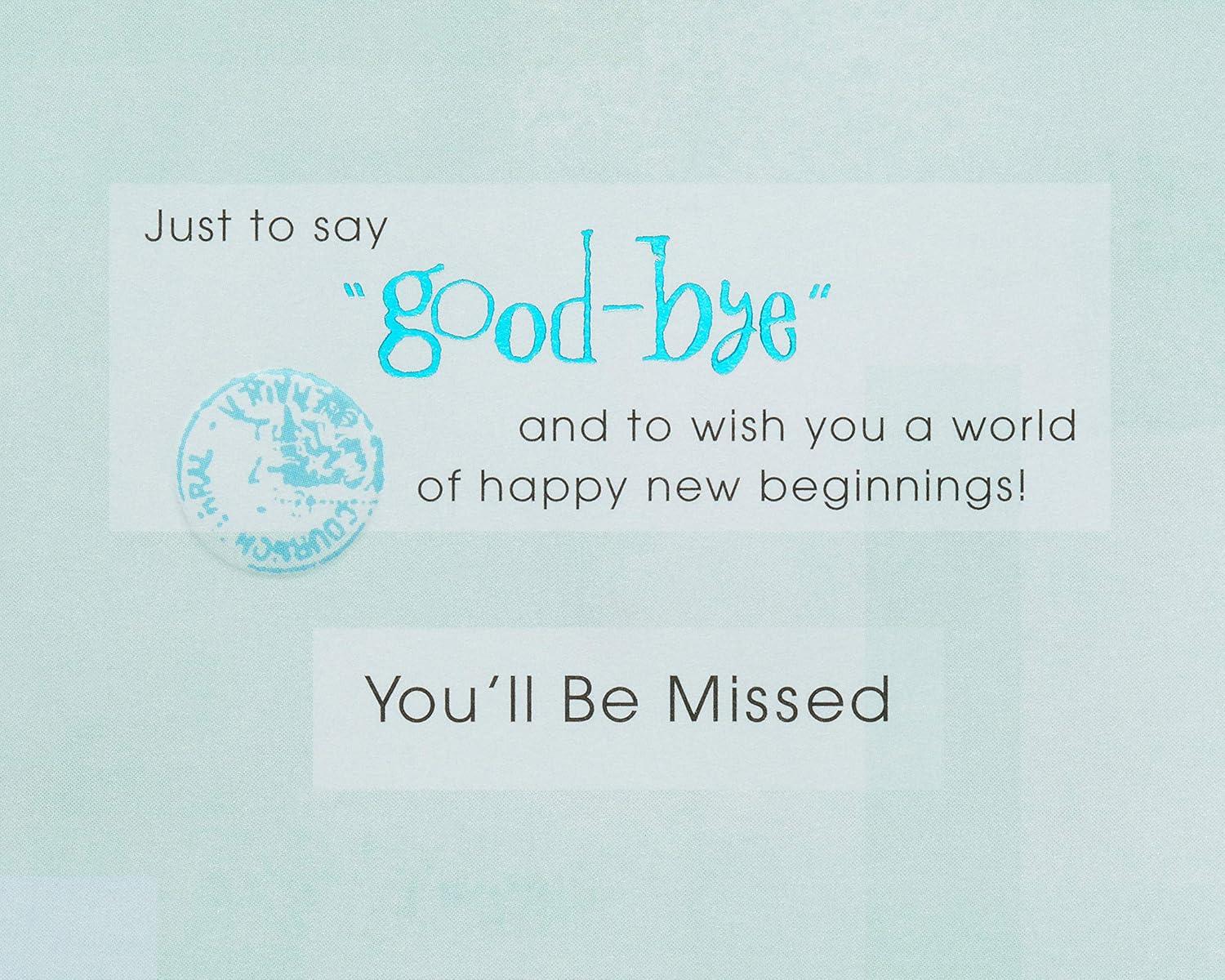 image:imageAmerican Greetings Going Away Goodbye Card Farewell and Good Luck Card for Coworker Friends or Family Miss YouCongratulations Good Bye