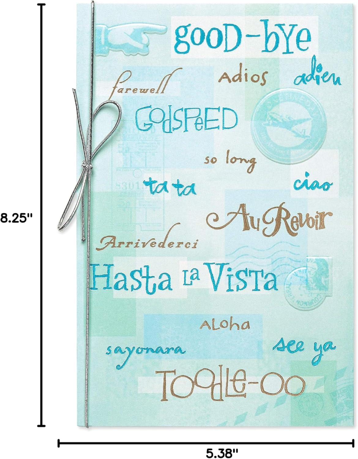 image:imageAmerican Greetings Going Away Goodbye Card Farewell and Good Luck Card for Coworker Friends or Family Miss YouCongratulations Good Bye
