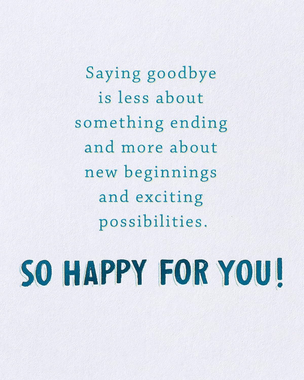 image:imageAmerican Greetings Going Away Goodbye Card Farewell and Good Luck Card for Coworker Friends or Family Miss YouGood Luck