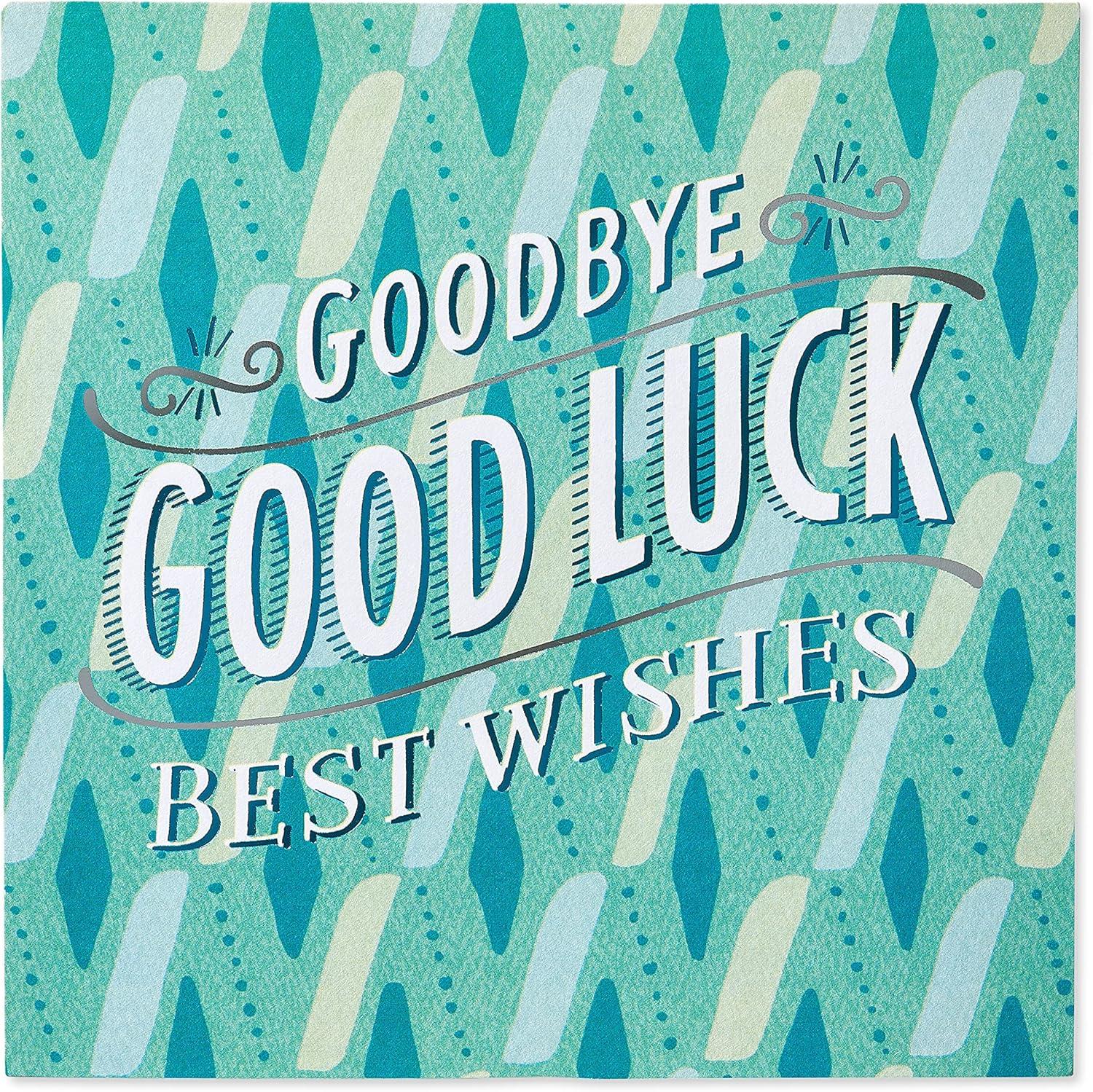 image:imageAmerican Greetings Going Away Goodbye Card Farewell and Good Luck Card for Coworker Friends or Family Miss YouGood Luck
