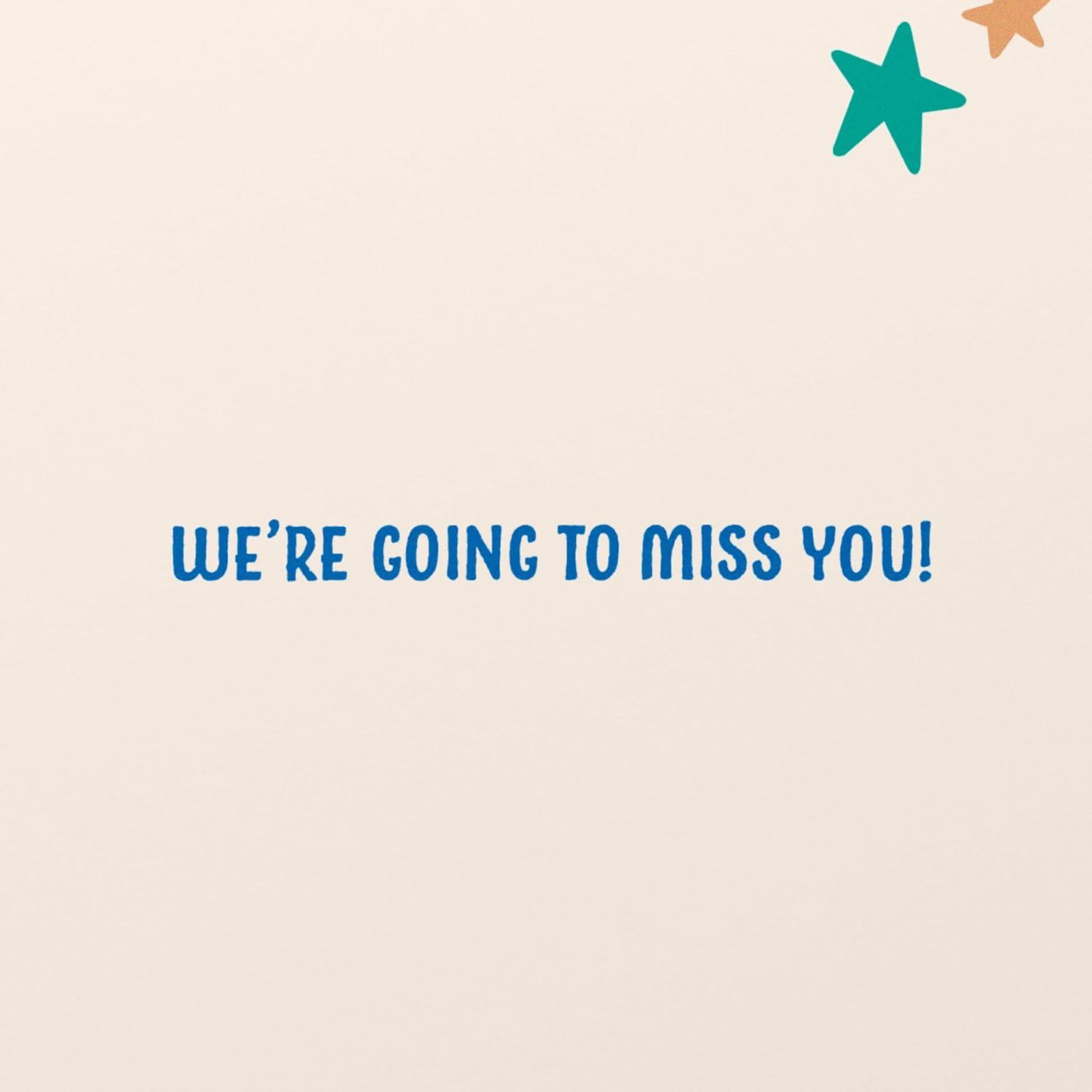 image:imageAmerican Greetings Going Away Goodbye Card Farewell and Good Luck Card for Coworker Friends or Family Miss YouWord Bubbles w Stars