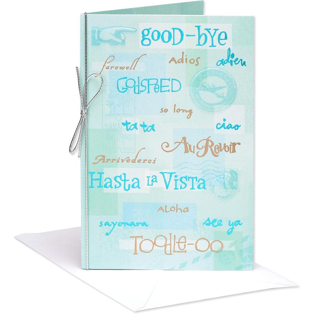 image:imageAmerican Greetings Going Away Goodbye Card Farewell and Good Luck Card for Coworker Friends or Family Miss YouCongratulations Good Bye