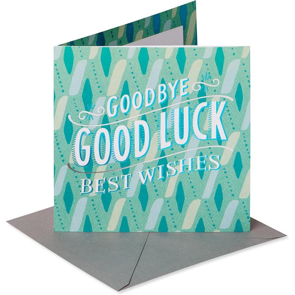 image:imageAmerican Greetings Going Away Goodbye Card Farewell and Good Luck Card for Coworker Friends or Family Miss YouGood Luck