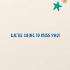 American Greetings Going Away Goodbye Card, Farewell and Good Luck Card for Coworker, Friends, or Family (Miss You)(Word Bubbles w Stars)