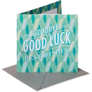 American Greetings Going Away Goodbye Card, Farewell and Good Luck Card for Coworker, Friends, or Family (Miss You)(Good Luck)