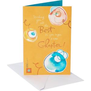 American Greetings Going Away Goodbye Card, Farewell and Good Luck Card for Coworker, Friends, or Family (Miss You)(New Chapter)