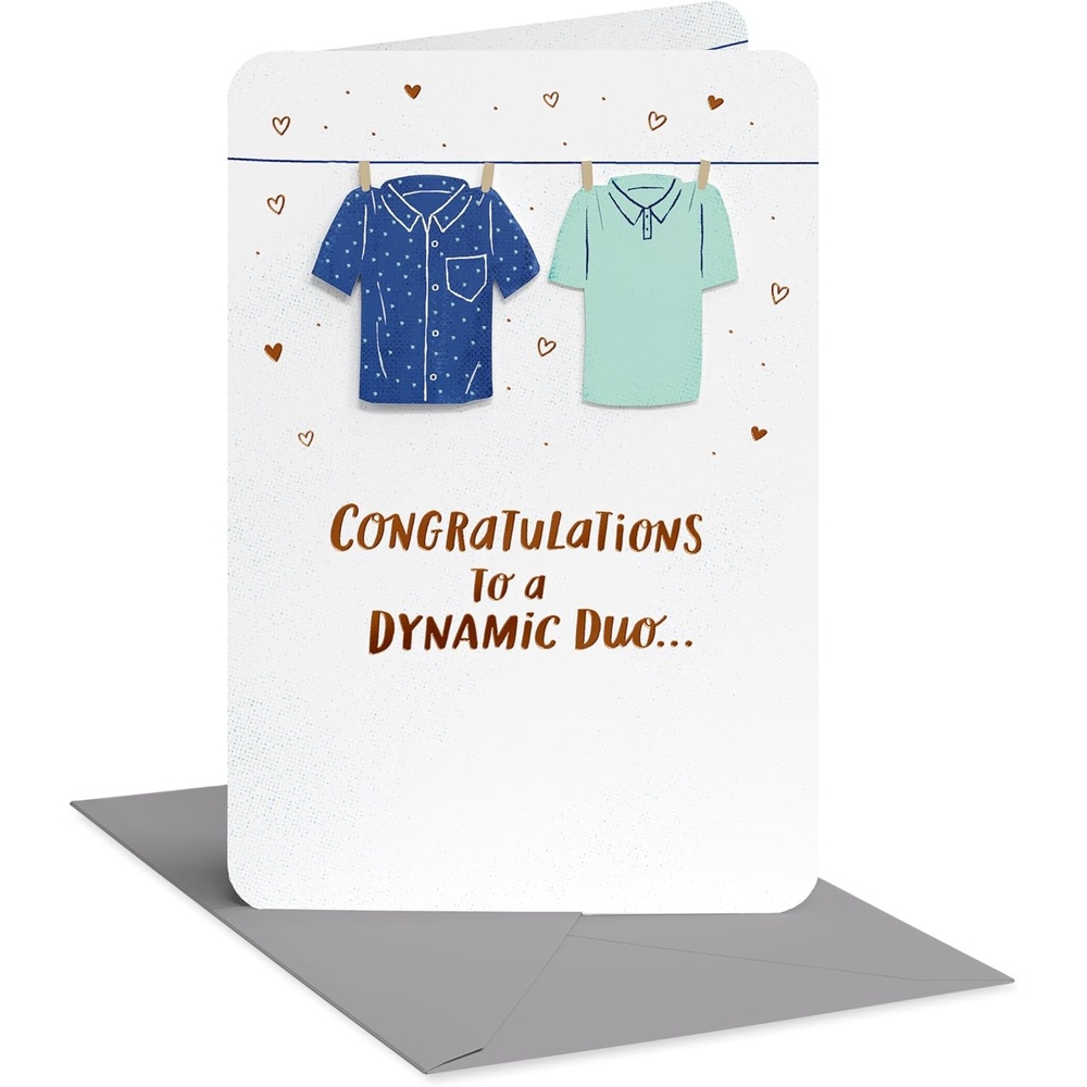 image:imageAmerican Greetings Congratulations to Two Dads On New Baby New AdditionTwo Shirts Dynamic Duo