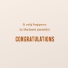 American Greetings New Baby Congratulations Card for Parents-to-Be, Baby Shower, Gender Reveal (Beehive Wishes)(Scalloped Border w Rattle)
