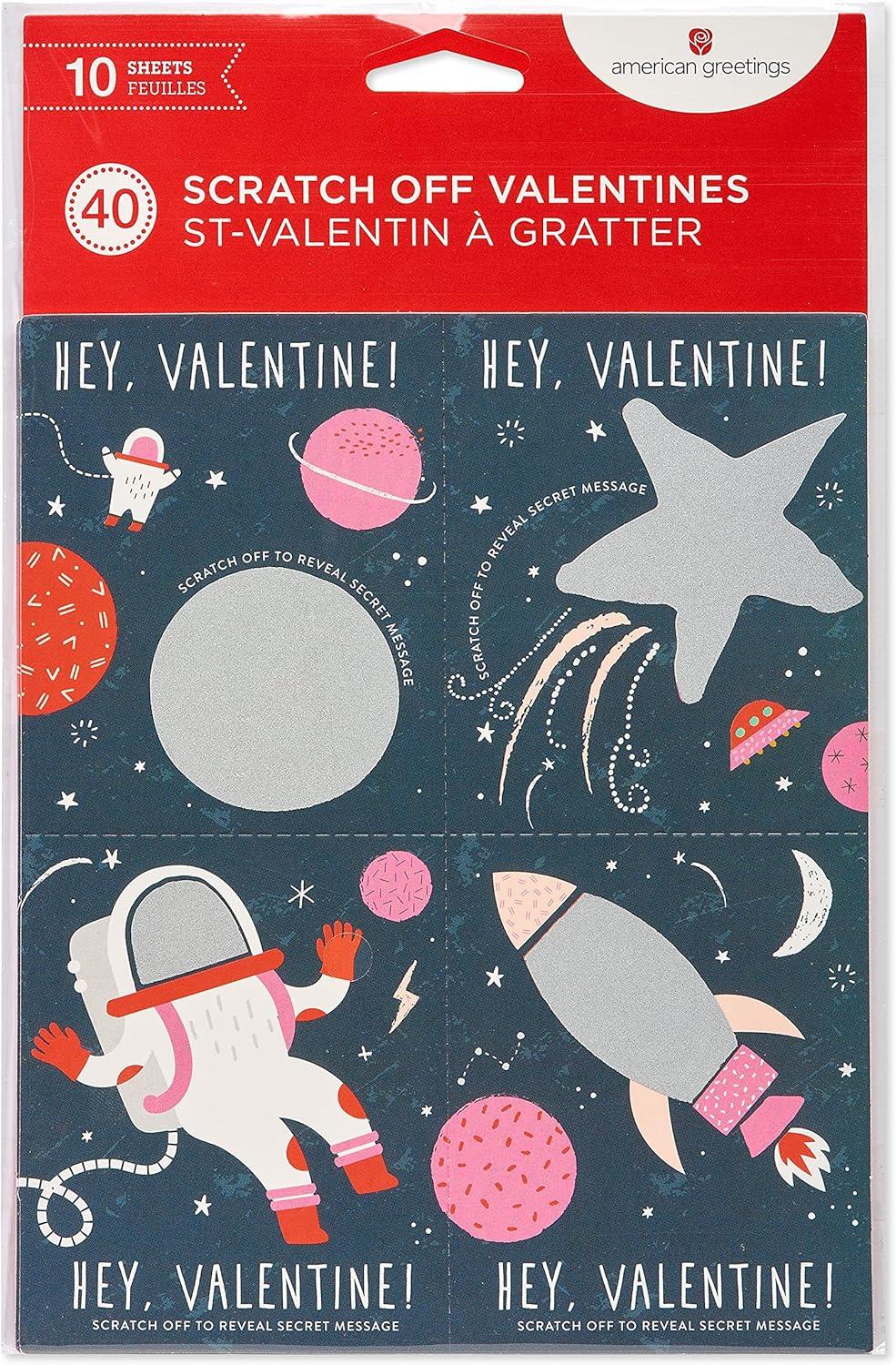 imageAmerican Greeting Lunch Box Mini Notes Pun Believable ValentinesEspace Gratter et Astronautes