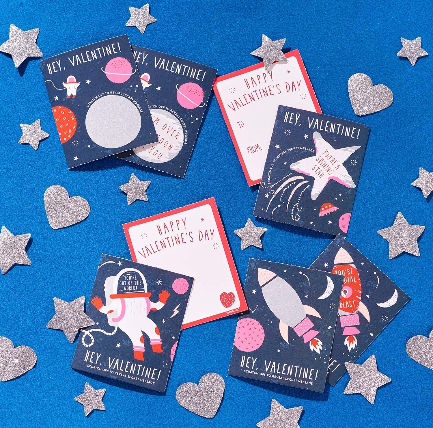 imageAmerican Greeting Lunch Box Mini Notes Pun Believable ValentinesEspace Gratter et Astronautes