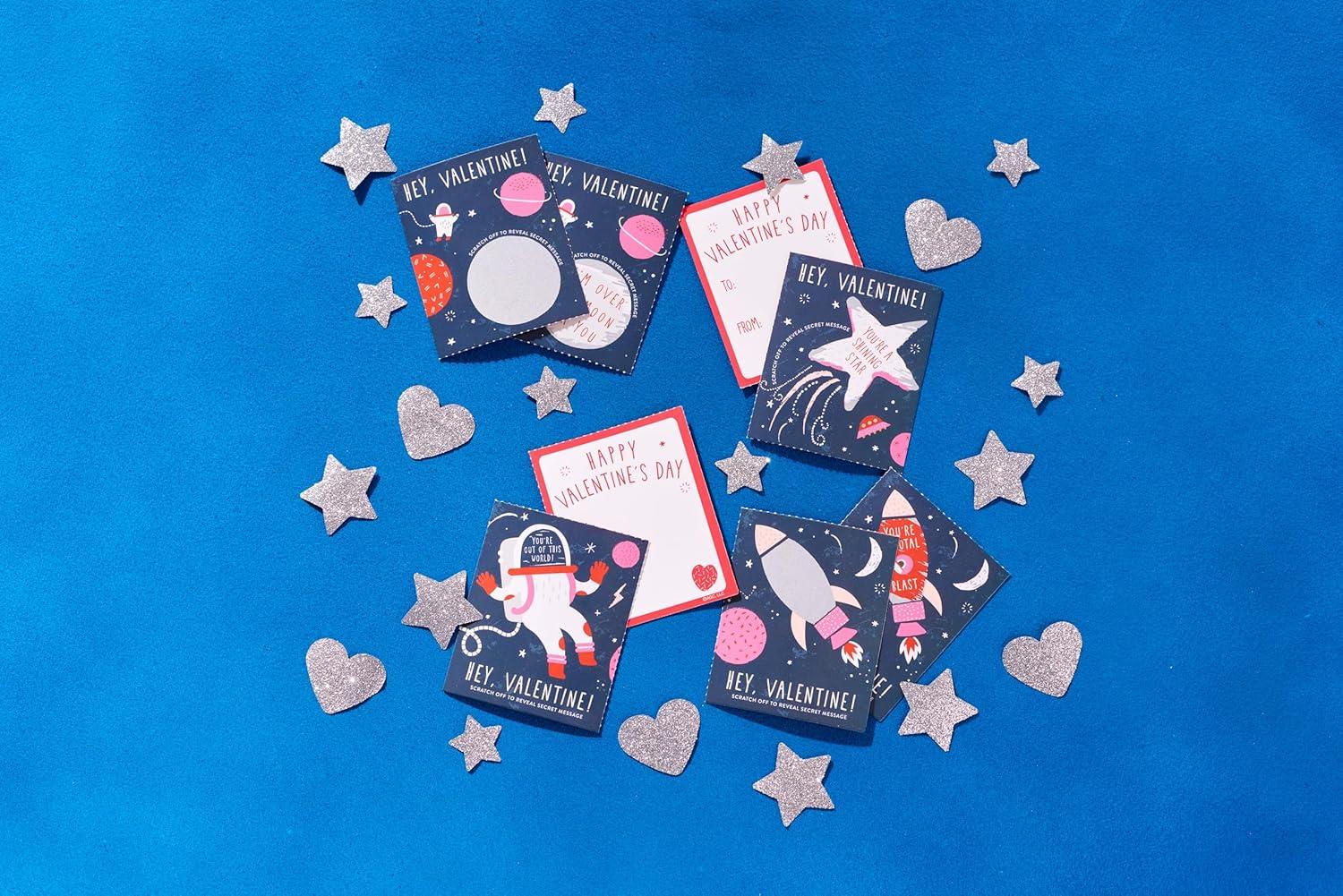 imageAmerican Greeting Lunch Box Mini Notes Pun Believable ValentinesEspace Gratter et Astronautes