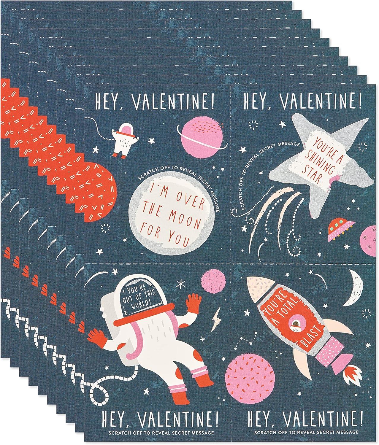 imageAmerican Greeting Lunch Box Mini Notes Pun Believable ValentinesEspace Gratter et Astronautes
