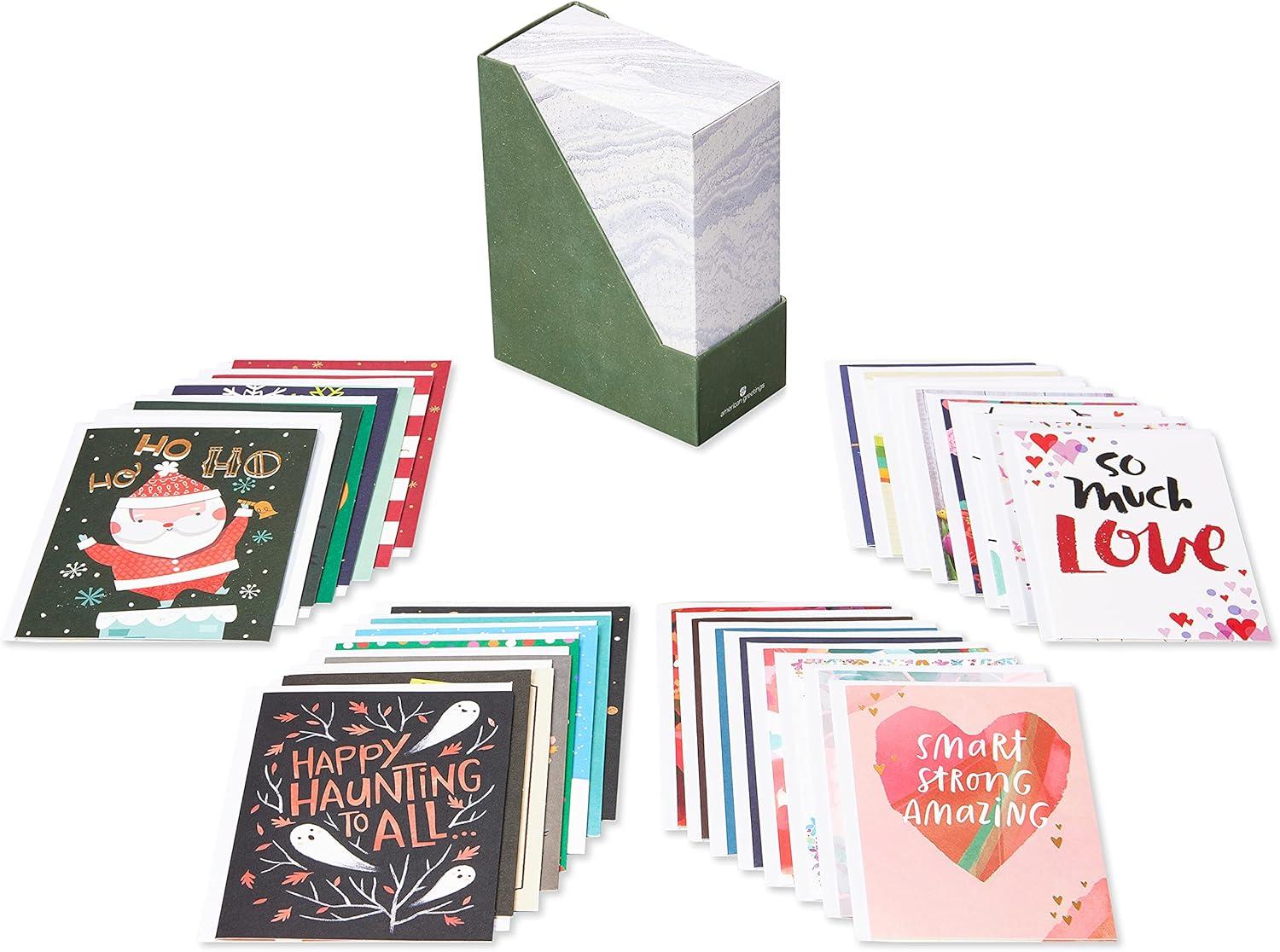 imageAmerican Greetings Assortiment de 33 cartes de vacances Nol SaintValentin fte des mres Halloween