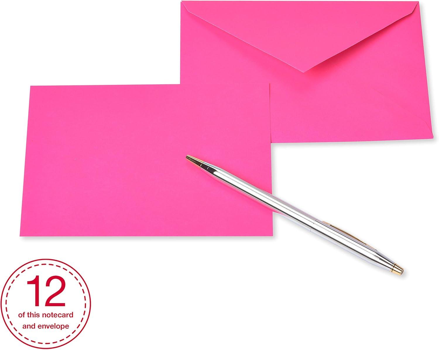 imageAmerican Greetings Lot de 100 cartes vierges panneau unique avec enveloppes couleurs terreCouleurs arcenciel fluo