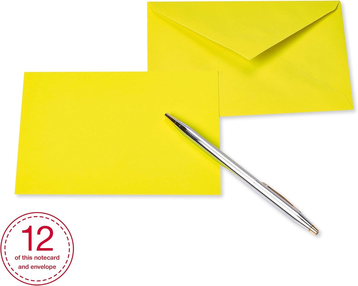 imageAmerican Greetings Lot de 100 cartes vierges panneau unique avec enveloppes couleurs terreCouleurs arcenciel fluo
