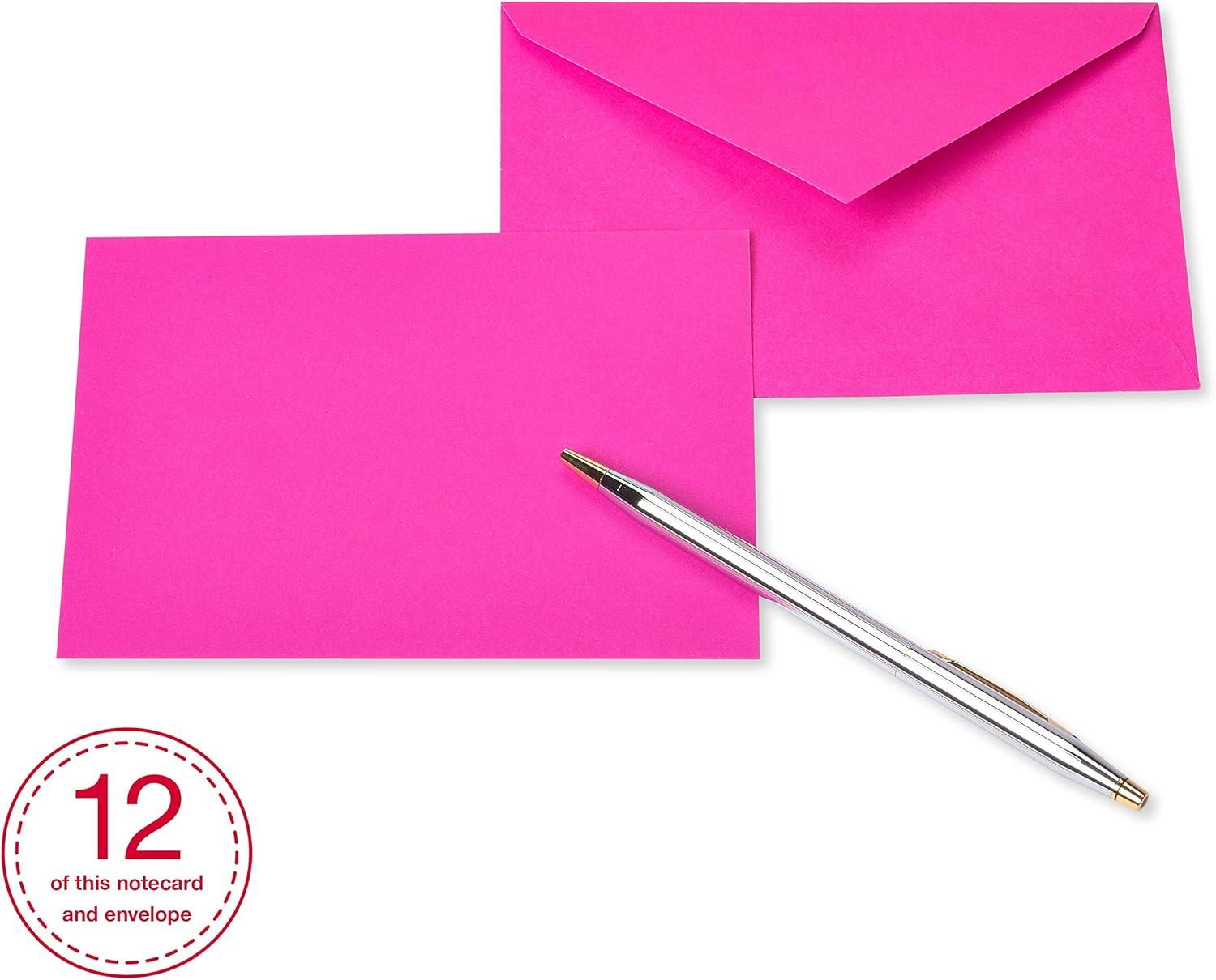 imageAmerican Greetings Lot de 100 cartes vierges panneau unique avec enveloppes couleurs terreCouleurs arcenciel fluo