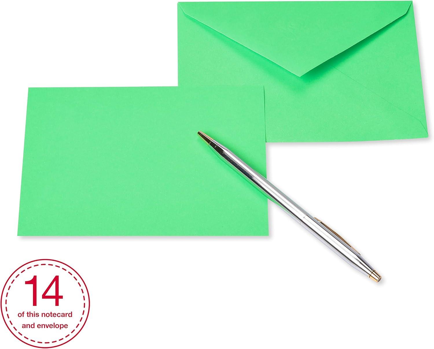 imageAmerican Greetings Lot de 100 cartes vierges panneau unique avec enveloppes couleurs terreCouleurs arcenciel fluo