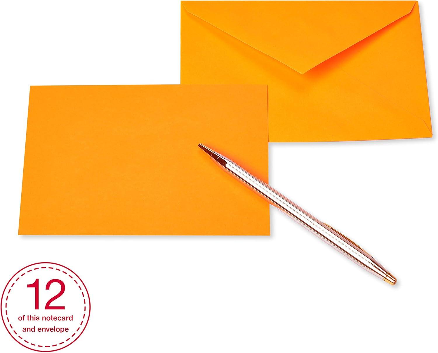 imageAmerican Greetings Lot de 100 cartes vierges panneau unique avec enveloppes couleurs terreCouleurs arcenciel fluo