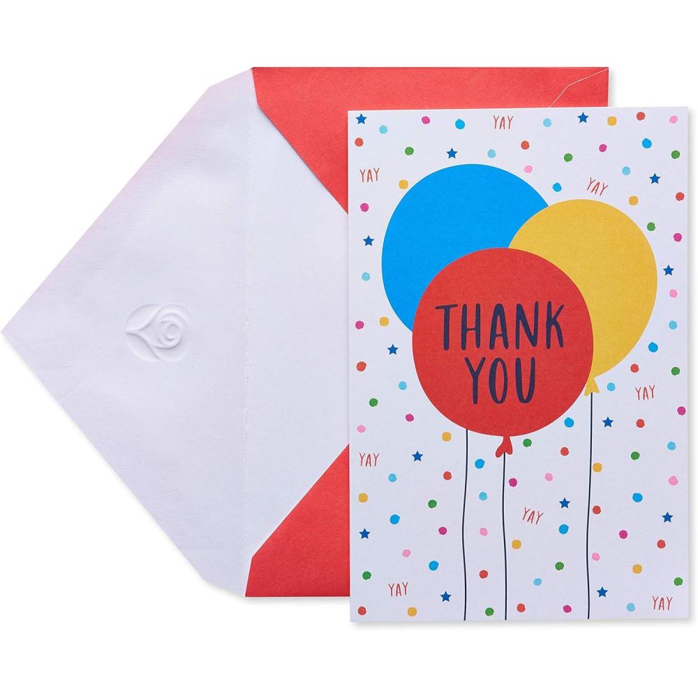 imageAmerican Greetings Lot de 48 cartes de remerciement avec enveloppesBallon de remerciement