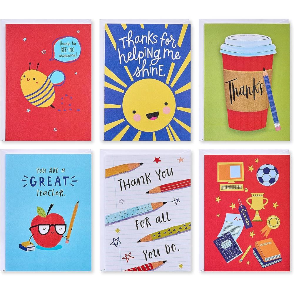imageAmerican Greetings Lot de 48 cartes de remerciement pour enseignants et cole