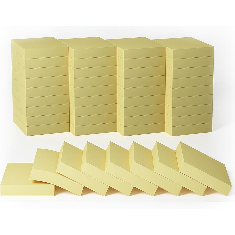 imageLot de 36 mini blocs de notes adhsives de 38 x 51 cm 80 feuillesbloc jaune basique pour petits rappels dans les bureaux les coles et la maison38 x 51 mm 36 Pads