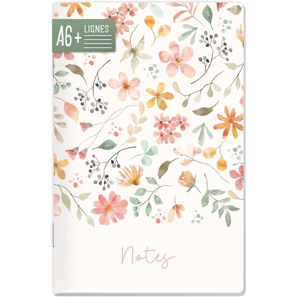 imagepaperampampyou Carnet de notes A6 lign quotWild Blossomsquot de 64 pages couverture souple petit format mini journal lign durable ampamp respectueux au climat