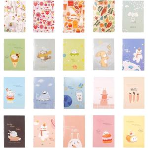 20 Pièces Mini Carnet de Notes, 10.5×7 cm Petit Carnet de Notes de Poche, Mini Notepad, Petit Calepin de Poche, Petit Bloc Note, Design Cartoon Mignon, pour Maison Ecole Bureau Voyage