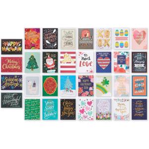 American Greetings Assortiment de 33 cartes de vacances, Noël, Saint-Valentin, fête des mères, Halloween