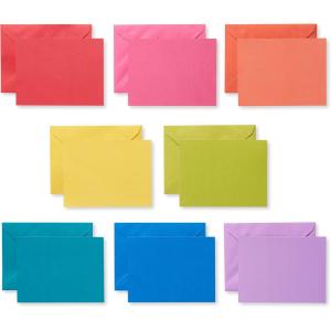 American Greetings Lot de 100 cartes vierges à panneau unique avec enveloppes, couleurs terre(200 pièces)