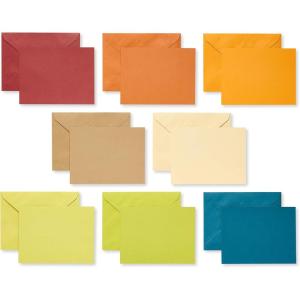 American Greetings Lot de 100 cartes vierges à panneau unique avec enveloppes, couleurs terre(Couleurs Earthtone)