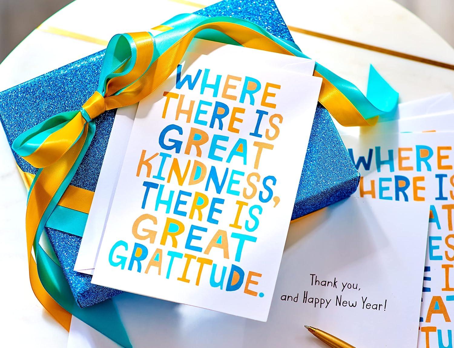 imageAMERICAN GREETINGS Carte de vux avec inscription Thank You Happy New Year 6 picesLot de 6 cartes de remerciement pour le nouvel an