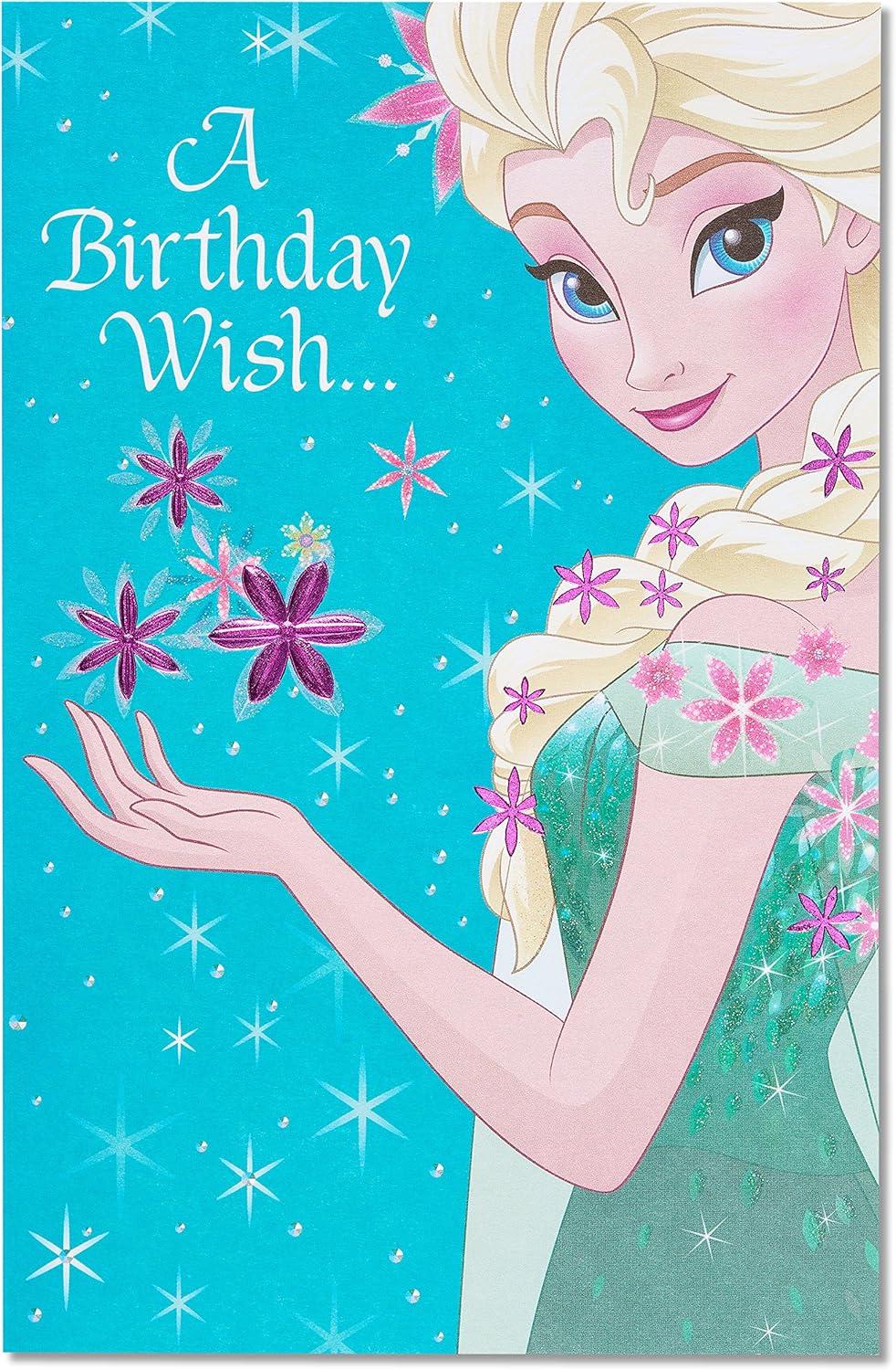 imageAmerican Greetings Carte danniversaire pour enfants La Reine des Neiges Reine ElsaReine des neiges Reine Elsa