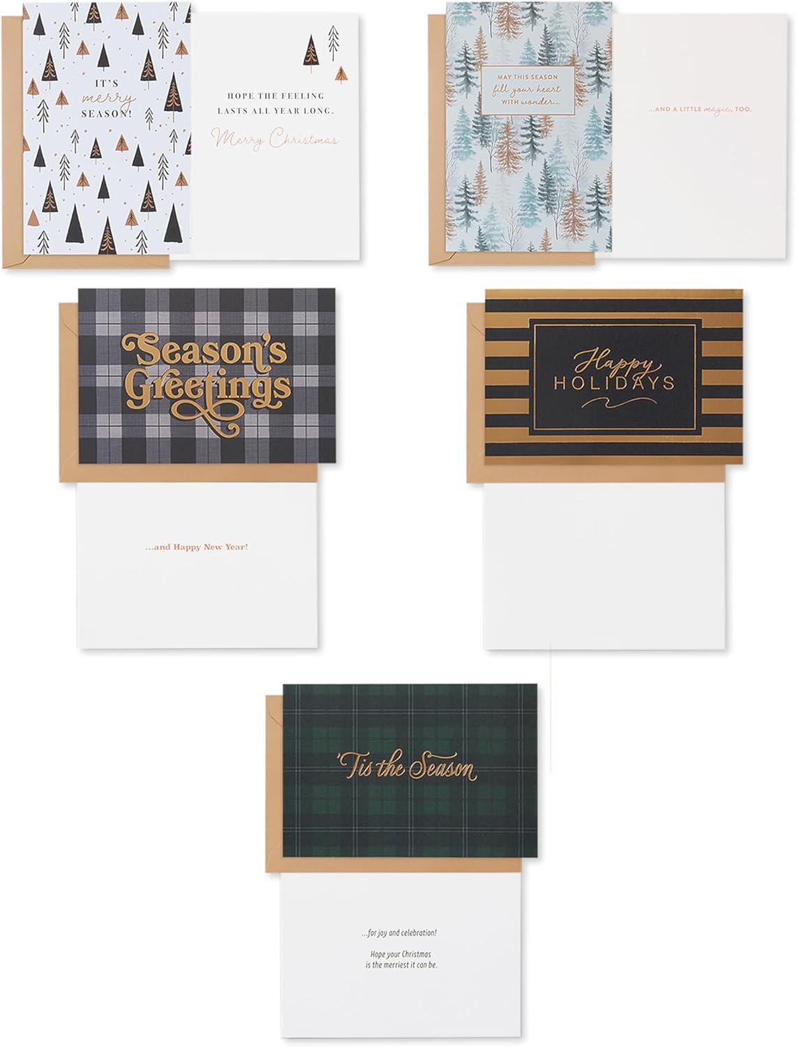 imageAmerican Greetings Lot de 25 cartes de Nol avec enveloppes motifs dhiver traditionnels