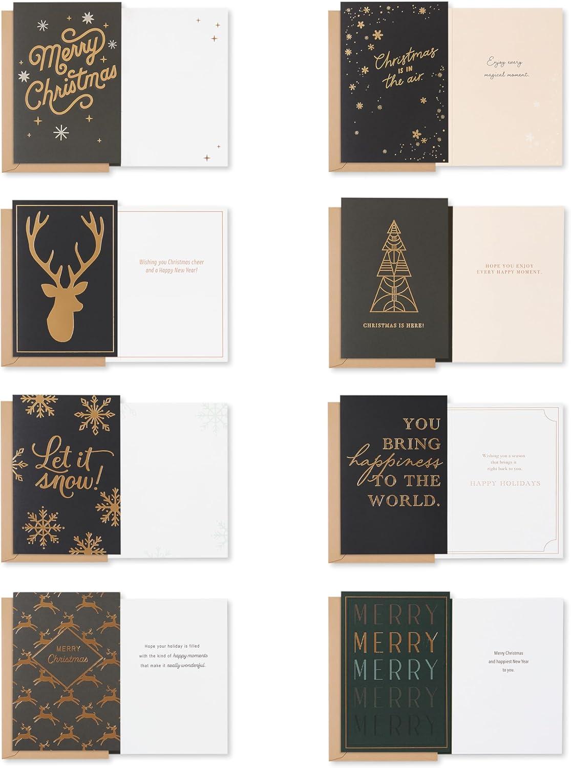 imageAmerican Greetings Lot de 25 cartes de Nol avec enveloppes motifs dhiver traditionnels