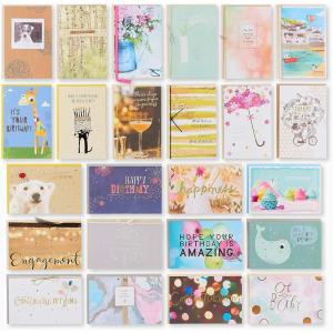 AMERICAN GREETINGS Assortiment de 24 cartes de vœux pour toutes les occasions – Pour mariage, anniversaire, félicitations, amitié, condoléances, fête prénatale, remerciement(Carte de vœux classique de qualité supérieure.)