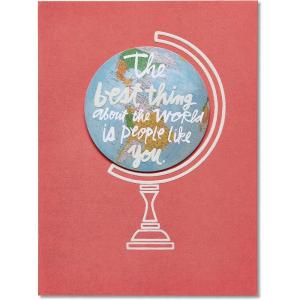 American Greetings Carte d&rsquo;anniversaire pour couple avec ruban Carte de remerciement Globe(Carte de remerciement Globe)