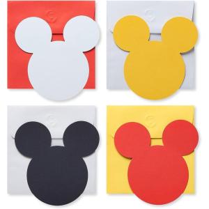 American Greetings Cartes vierges à panneau unique avec enveloppes pour la Saint-Valentin, les anniversaires et toutes les occasions, formes et couleurs printanières (100 pièces)(Mickey Mouse)