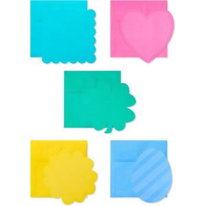 American Greetings Cartes vierges à panneau unique avec enveloppes pour la Saint-Valentin, les anniversaires et toutes les occasions, formes et couleurs printanières (100 pièces)(Formes et couleurs printanières)