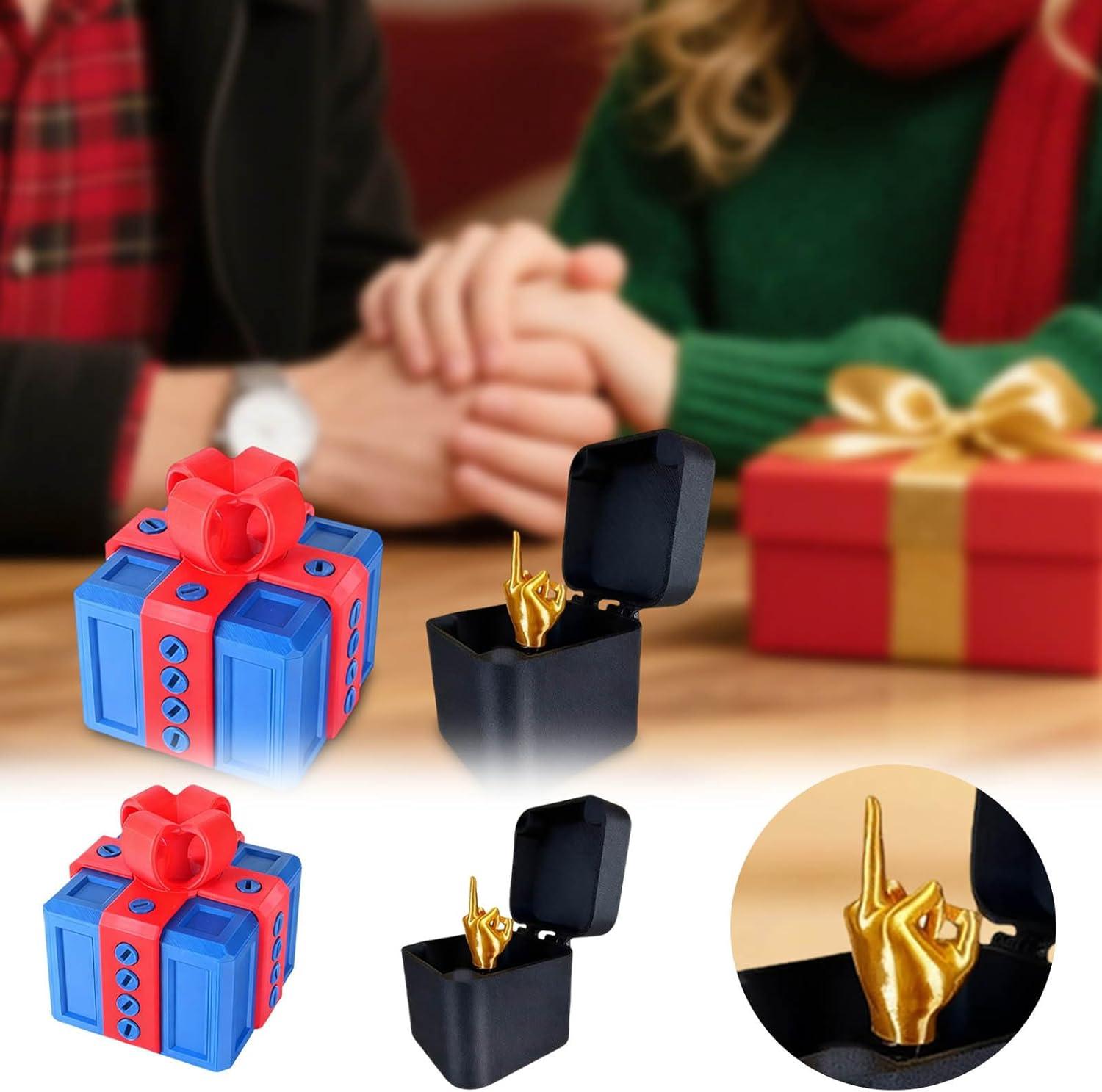 imageGenerisch Bote cadeau 3D amusante pour Nol et anniversaire Avec surprise au majeur Pour enfants et adultes Convient pour les bagues les bonbons les petites surprisesA11
